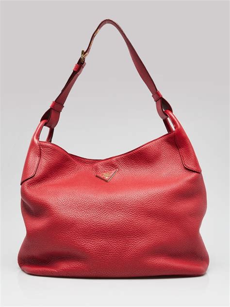 prada shoulder bag vitello daino rosso|prada vitello daino hobo.